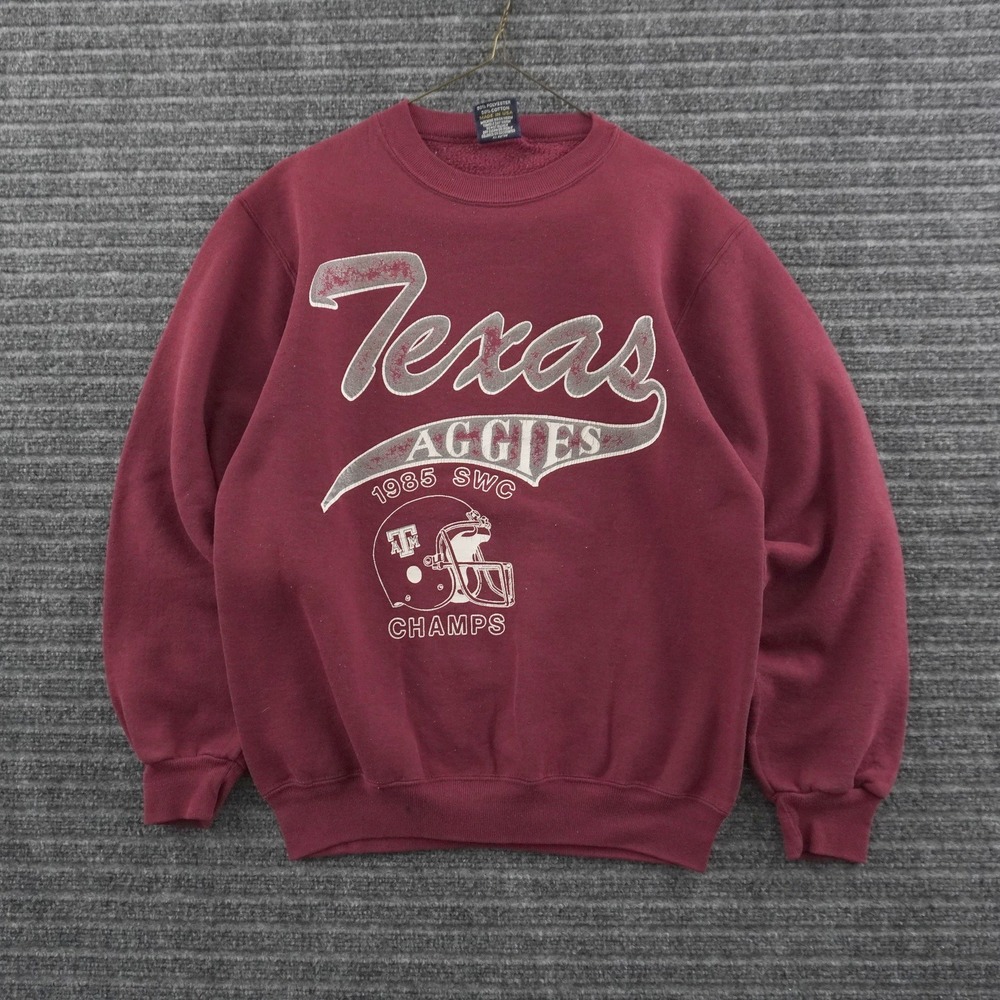 Vintage 80s JanSport Texas Aggies Sweatshirt Adult M Maroon 1985 SWC Champs